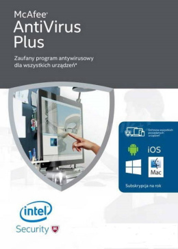 McAfee Antivirus Plus 10 PC/1 rok - klucz aktywacyjny (Key)